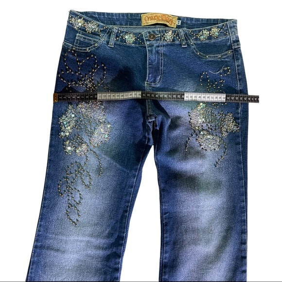 Retro embellished bell bottom Jeans size 44 - Picture 4 of 9